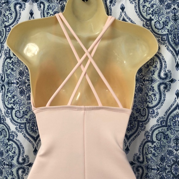 Sexy pink dress with black lace trim - Picture 5 of 6